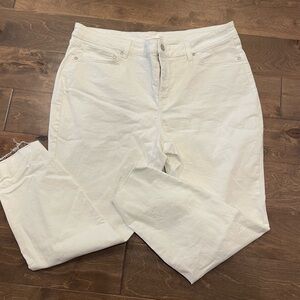 Lauren Conrad white denim cutoff jeans